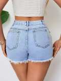 Women Ripped Elegant Denim Shorts