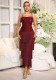 Women Cami Beaded Tassel Bandage Maxi Dress