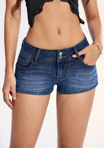 Women's Retro Stretch Denim Shorts