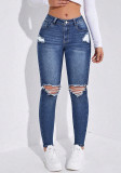 Women's Stretch Ripped Slim-Fit Denim Pencil Pants