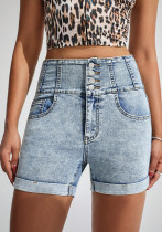 Women's High-Waist Denim Shorts Women's High-Waist Denim Shorts