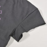 Women's Crop Fringed Short Sleeve T-shirt