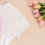Women's Crop Fringed Short Sleeve T-shirt