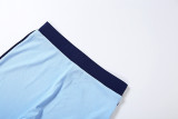 Spring Women's Low Back Top and High-Waist Color-Block Tight-Fitting Sport Pants Set
