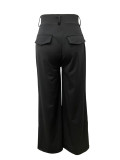 Women's Elastic Waist Straight Leg Pants
