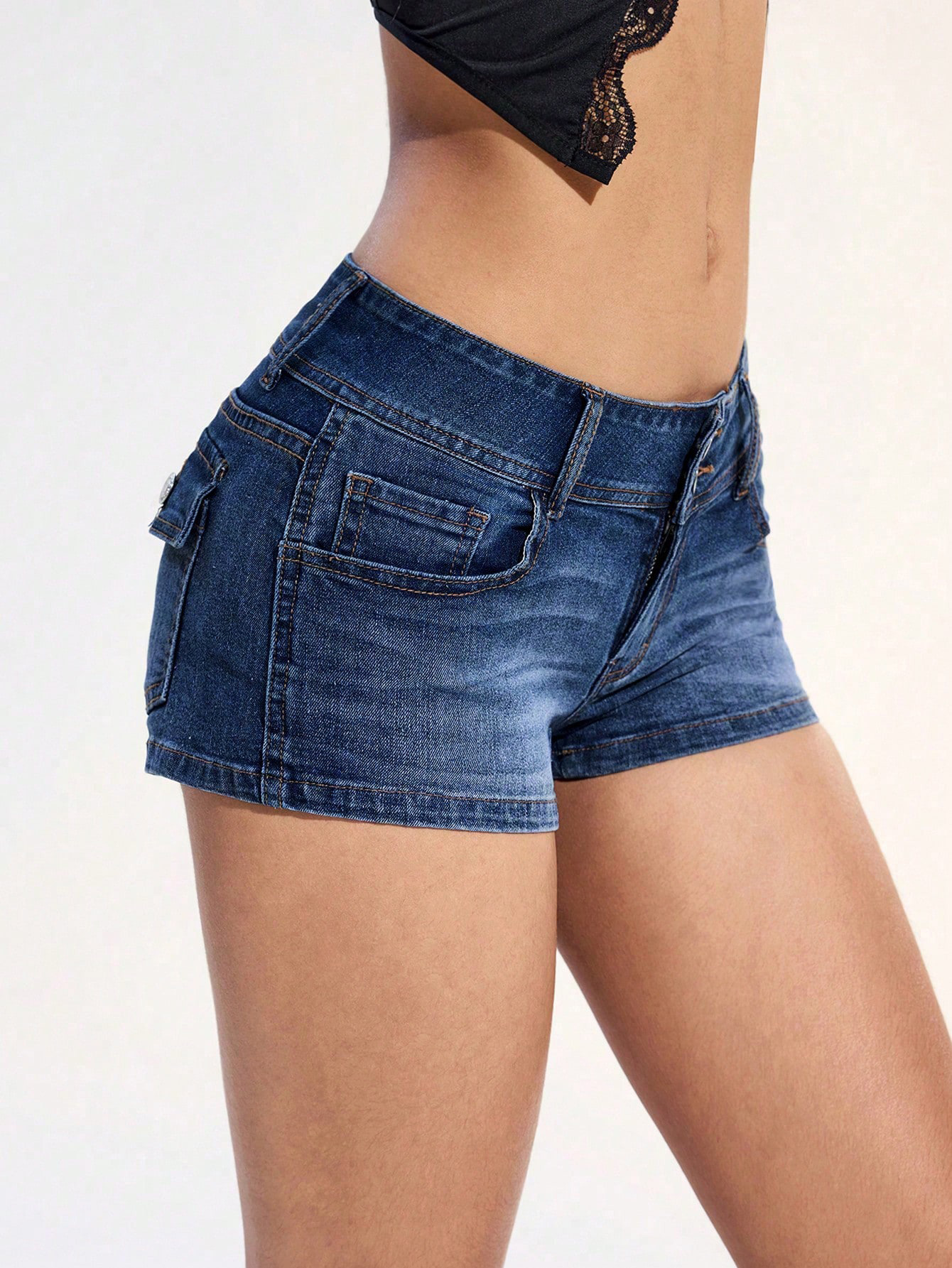 V-Neck Mesh See-Through Skirt Three-Piece Swimsuit for Beachwear