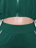 Women's Sport Two-Piece Casual Patchwork Long Sleeve Jacket and Pants Set
