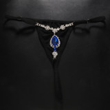 Women Rhinestone Underwear Sexy Bikini Body Chain Teardrop Shape Accessories Body Chain