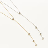 Women Rhinestone Tassel Necklace