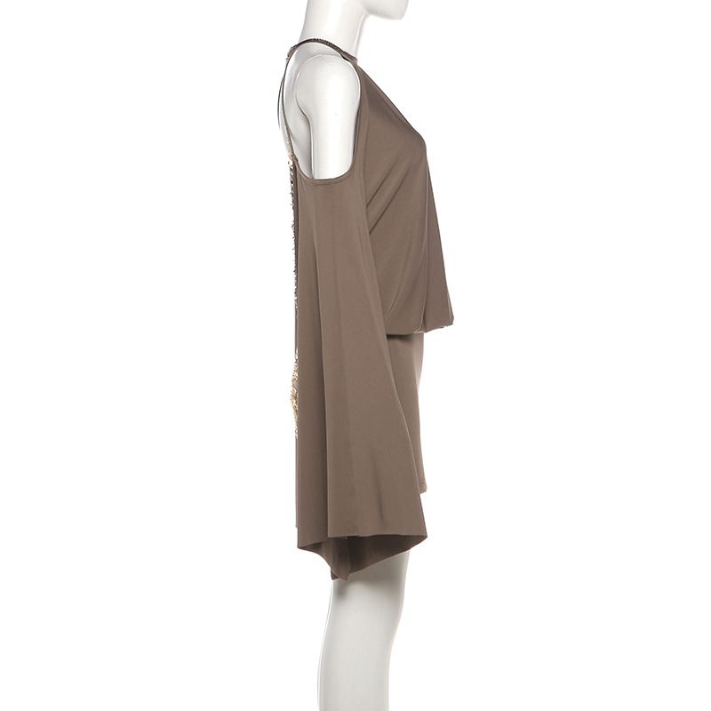 Hollow-Out Knitted Dress for Summer Casual Cover-Up