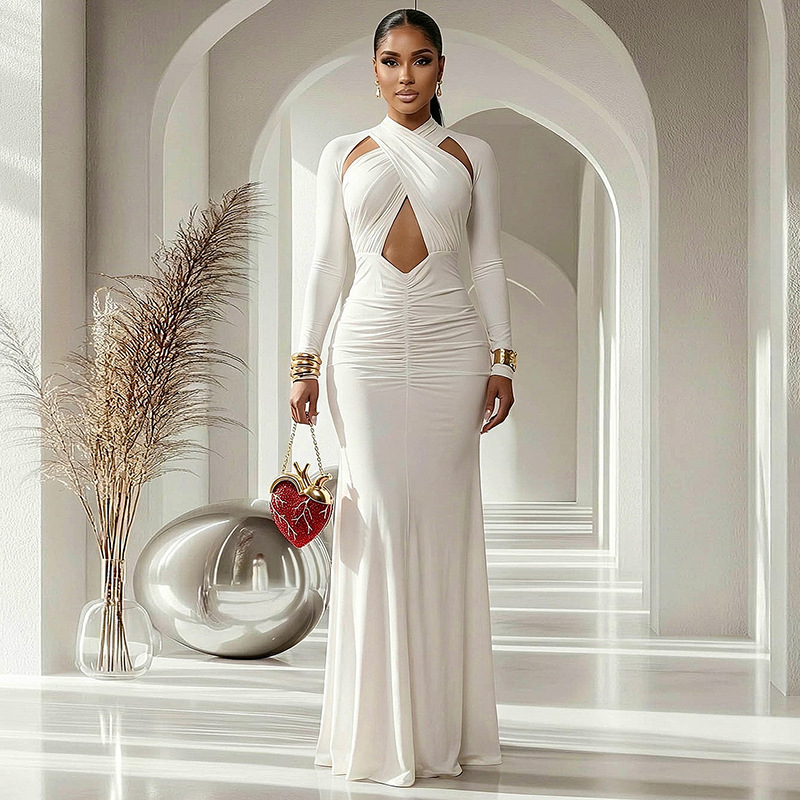 See-Through Stretchy Cropped Pants for Club Wear