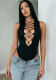 Women Sexy Hollow Out Basic Bodysuit