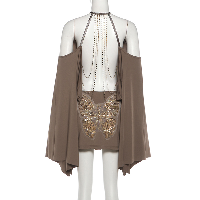 Hollow-Out Knitted Dress for Summer Casual Cover-Up
