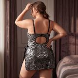 Women Camisole Hollow Out Slit Lace-Up Slip Dress Lingerie