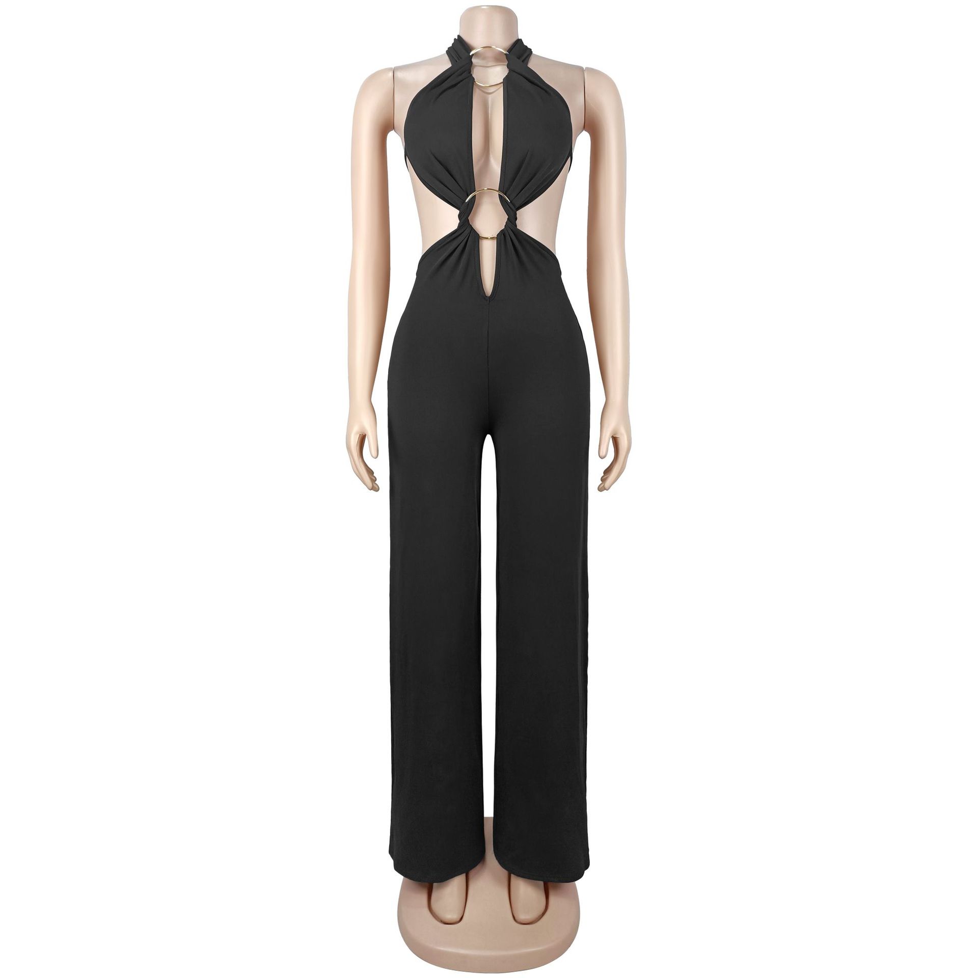 Polka Dot Jumpsuit for Spring Casual Wear