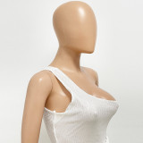 Women Ruched Ribbon Sequin One Shoulder Holidays Bodycon Dress