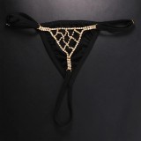 Women Mesh Rhinestone Underwear Sexy Body Chain