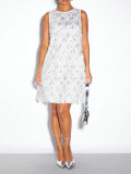Women Fashion Sequin Sleeveless Party Shiny Tassel Strap Prom Dress