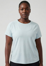 Women Spring/Summer Quick-Dry Yoga Short Sleeve Breathable Fitness Top Plus Size Slim F T-shirt