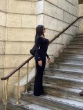 Women Long Sleeve Backless Sexy Bodycon Jumpsuit