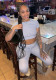 Women Autumn Winter Short Sleeve Top and Long Pants Casual Two Piece Set