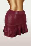 Women Ruched Sexy Midi Skirt