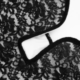 Women Spring Summer Sexy Lace Halter Neck Mini Bodycon Dress