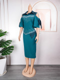 Women Plus Size African Fitted Bodycon Dress