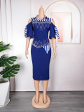 Women Plus Size African Fitted Bodycon Dress