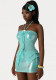 Women Solid Color Stretch Sexy Halter Neck Lace-Up Strapless Vest Top & Bodycon Mini Skirt Two-Piece Set