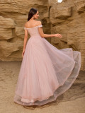 Summer Women Off Shoulder Sequin Patchwork Mesh Irregular Layered Party Midi Dress