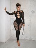 Holidays Women Hollow Out High Waist Fitted Jumpsuit