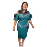 Women Plus Size African Fitted Bodycon Dress