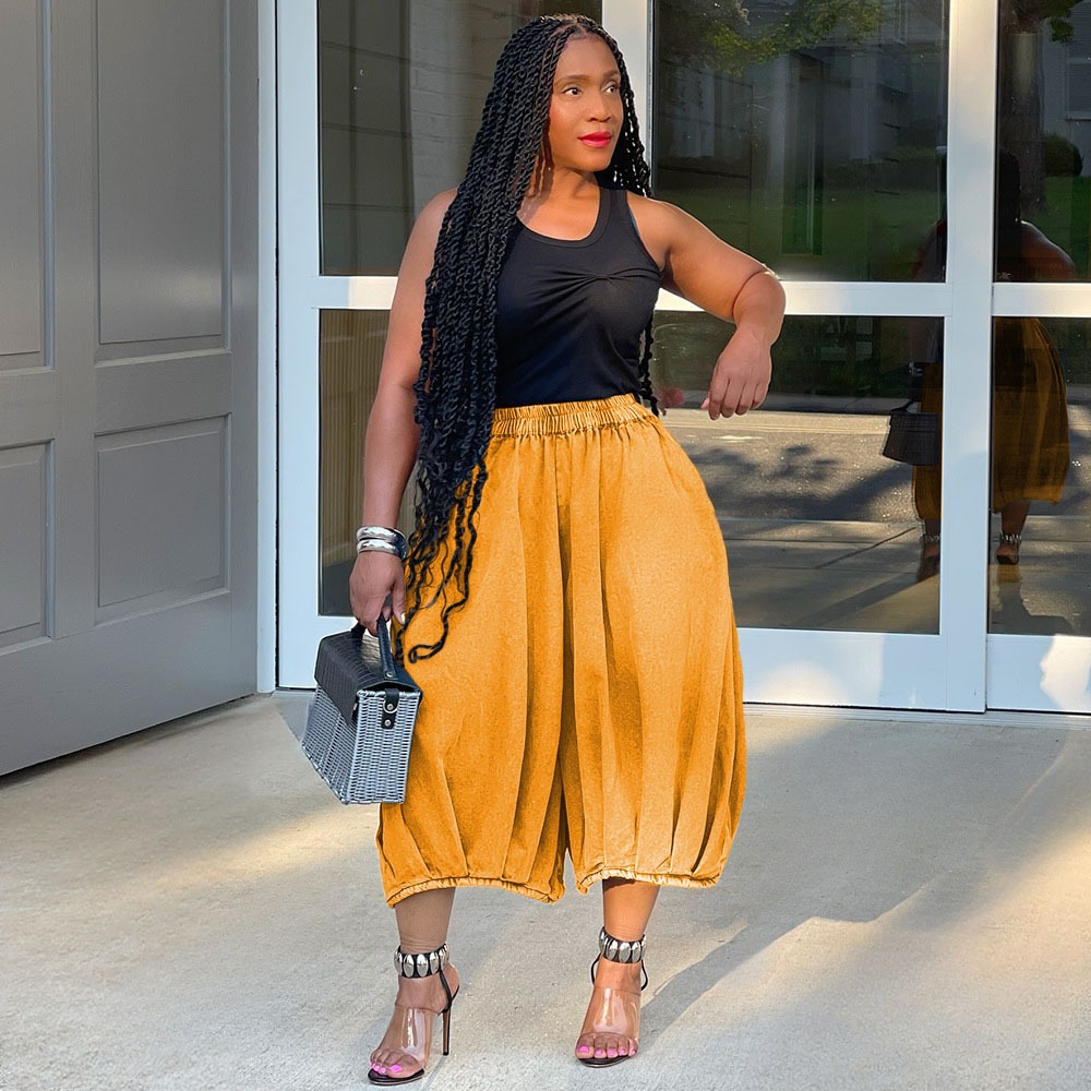 Loose Denim Wide Leg Pants for Casual Streetwear