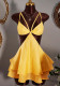 Holidays Women Solid Color Chic Lace-Up Sexy Hollow Out Strap Multi-Layer Mini Dress