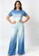Women Fashion Trend Moon Print Stretch Sexy Basic Top & Pants Set