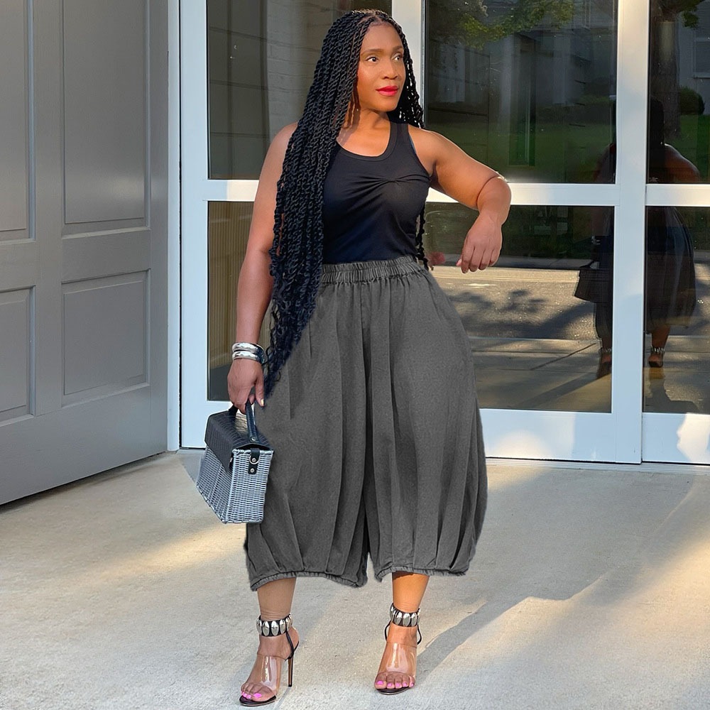Loose Denim Wide Leg Pants for Casual Streetwear