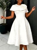 Women Elegant Appliqué Party Dress