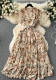 Women French Floral Summer Sleeveless V-Neck Maxi Dress
