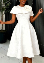 Women Elegant Appliqué Party Dress
