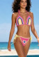 Women Fashion Lace-Up Halter Neck Knitting Two-Piece Crochet Bikini Swimsuit