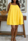 Summer Holidays Women Square Neck Strap A-line Dress
