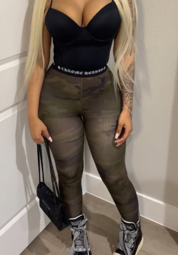 Women Sexy Camouflage Casual Long Pants