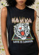 Summer Women Printed Halter Neck Slim Casual Tank Top