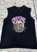 Summer Women Printed Halter Neck Slim Casual Tank Top