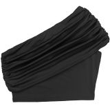 Women Sexy Slash Shoulder Crop Top & Midi Skirt Two-Piece Set
