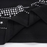 Women Street Sexy Casual Beaded Tank Top & Shorts Two-Piece Set