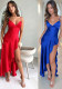 Women Summer Sexy Camisole Backless Ruffle Irregular Dress