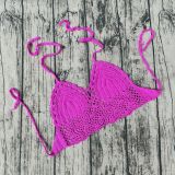 Women Padded Lined Crochet Bikini Top