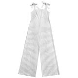 Women Casual Striped Strap Wide Leg Jumpsuit
